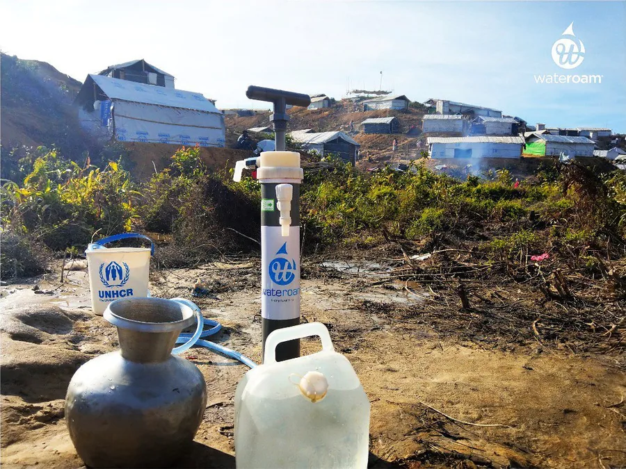 Portable water purification deployed in the field