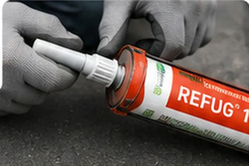 Fitting the mixing nozzle onto a REFUG 100 cartridge